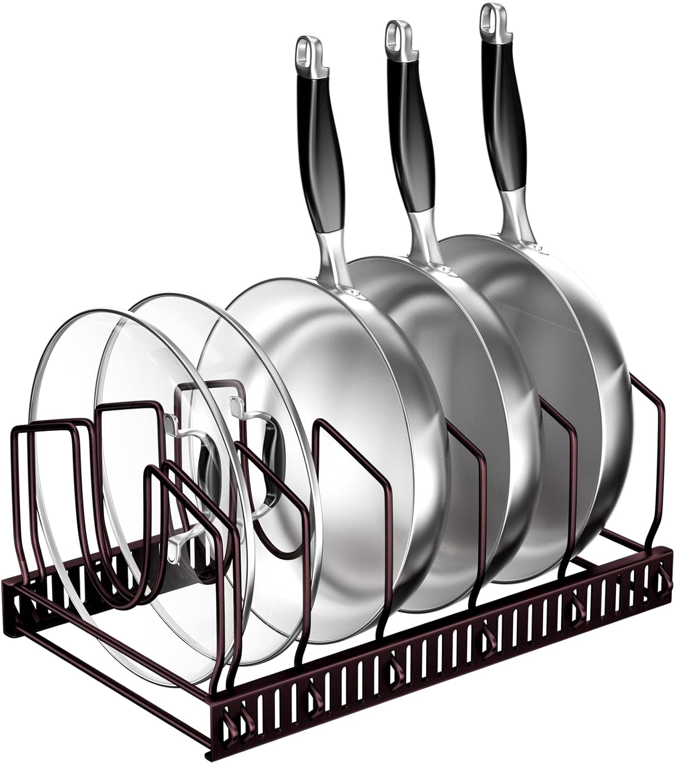 Découvrez le Rangement Abordable Fousenuk pour Casseroles : Organisation Idéale en 7 Compartiments!