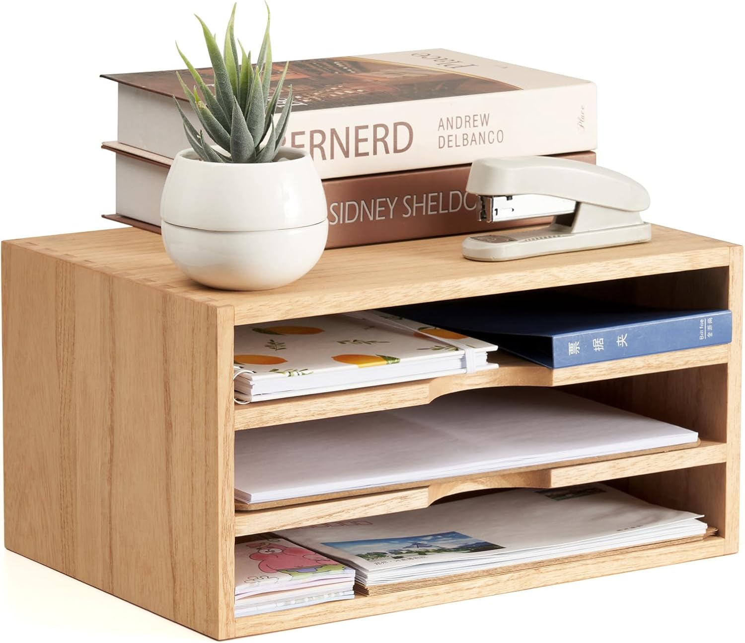 KIRIGEN : L’Organisateur de Bureau en Bois Indispensable pour un Espace de Travail Épuré!
