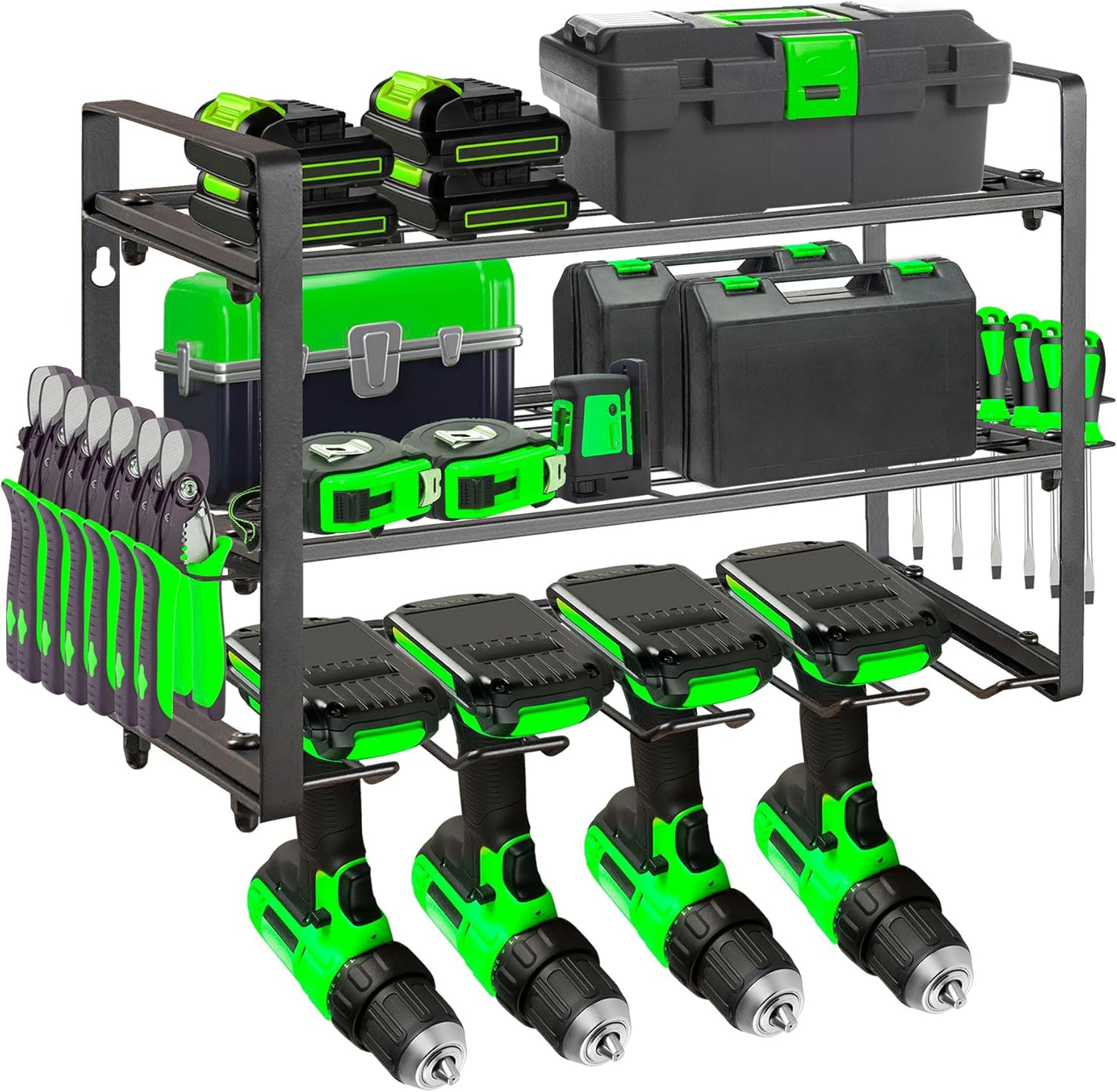 Maximisez votre espace avec la Mimoke Étagère à outils murale : l’organisateur idéal pour garage et atelier!