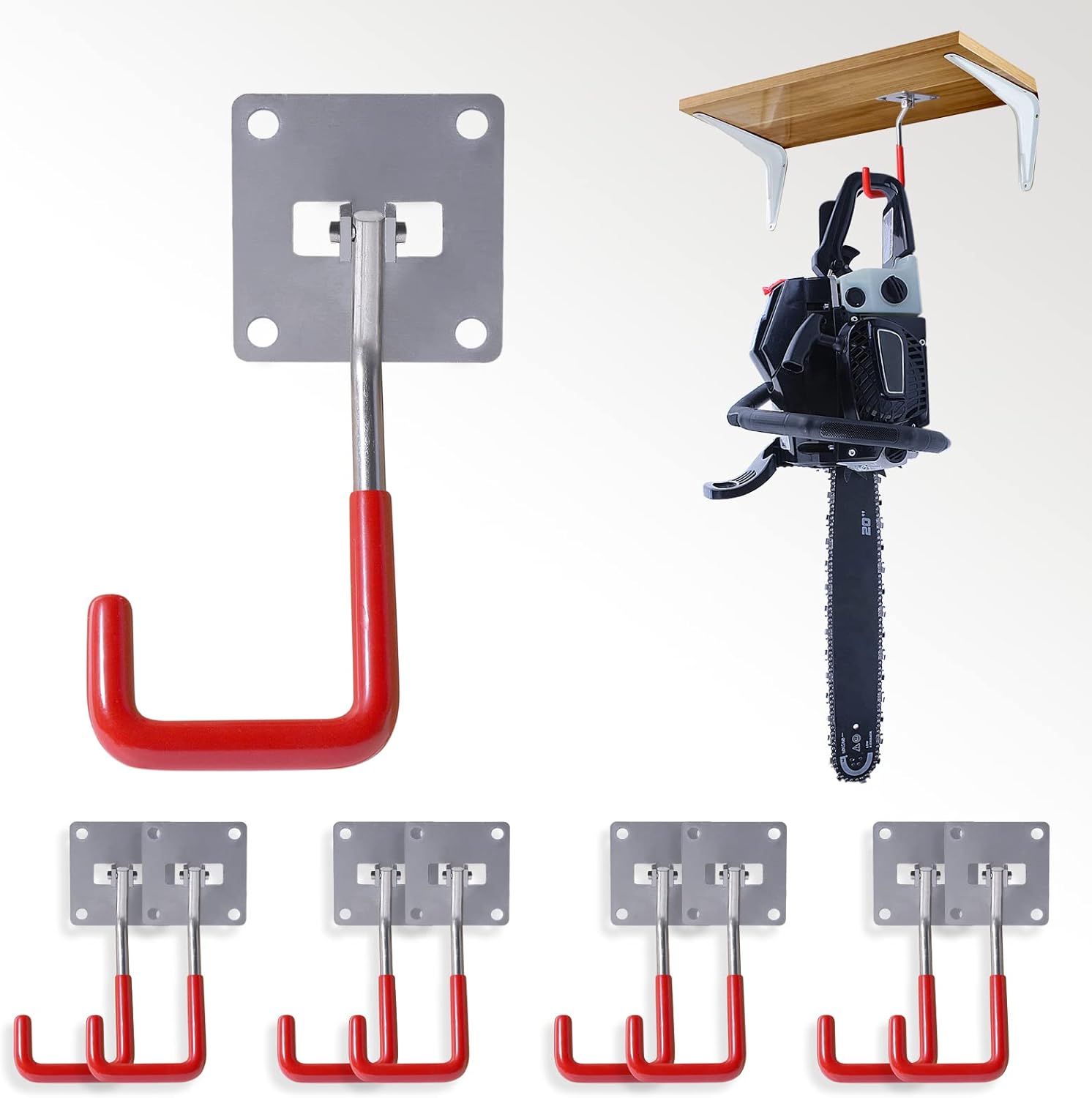 Maximisez votre Espace avec les Crochets de Garage HAISHINE : 8 Outils Pratiques pour un Rangement Optimal!