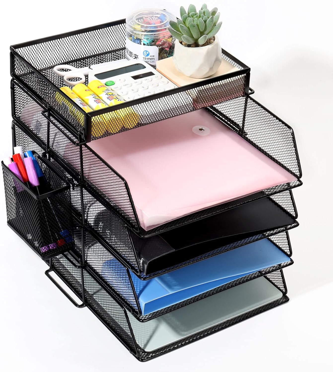 Optez pour l’Ordre avec le Cinnani Bac à Lettres Empilable : Votre Bureau Rangement Idéal!