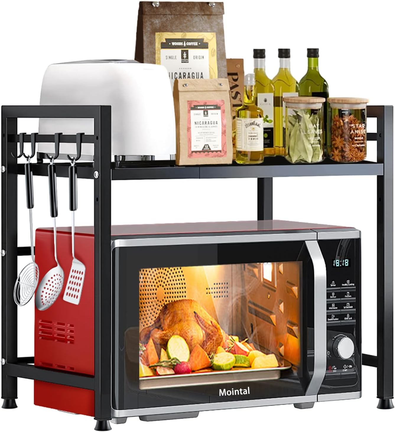 Optimisez Votre Cuisine avec l’Étagère à Micro-Ondes Réglable Mointal !