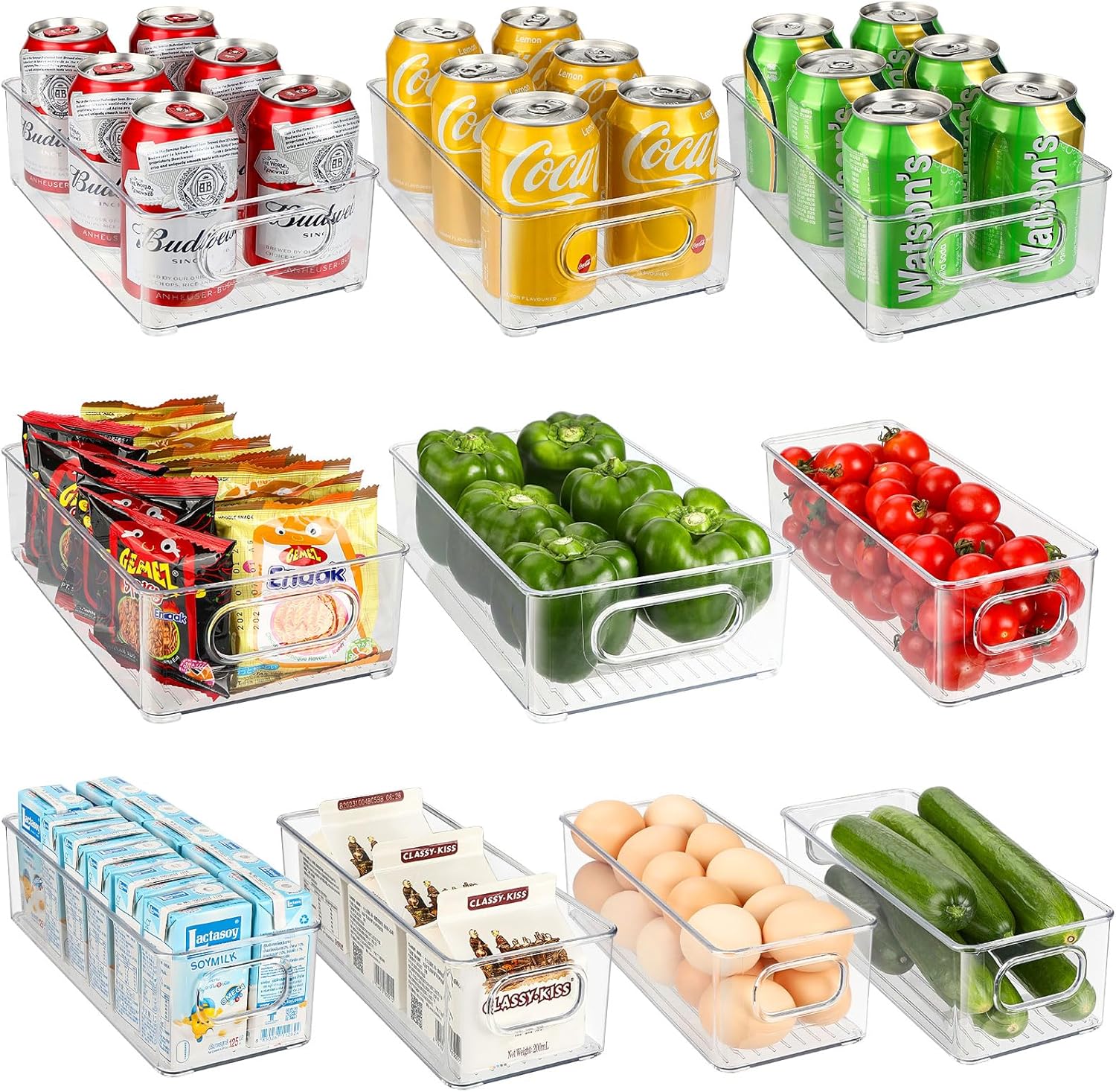 Optimisez Votre Cuisine : Classez Votre Frigo avec le Lot de 10 Organisateurs ROYOUZI