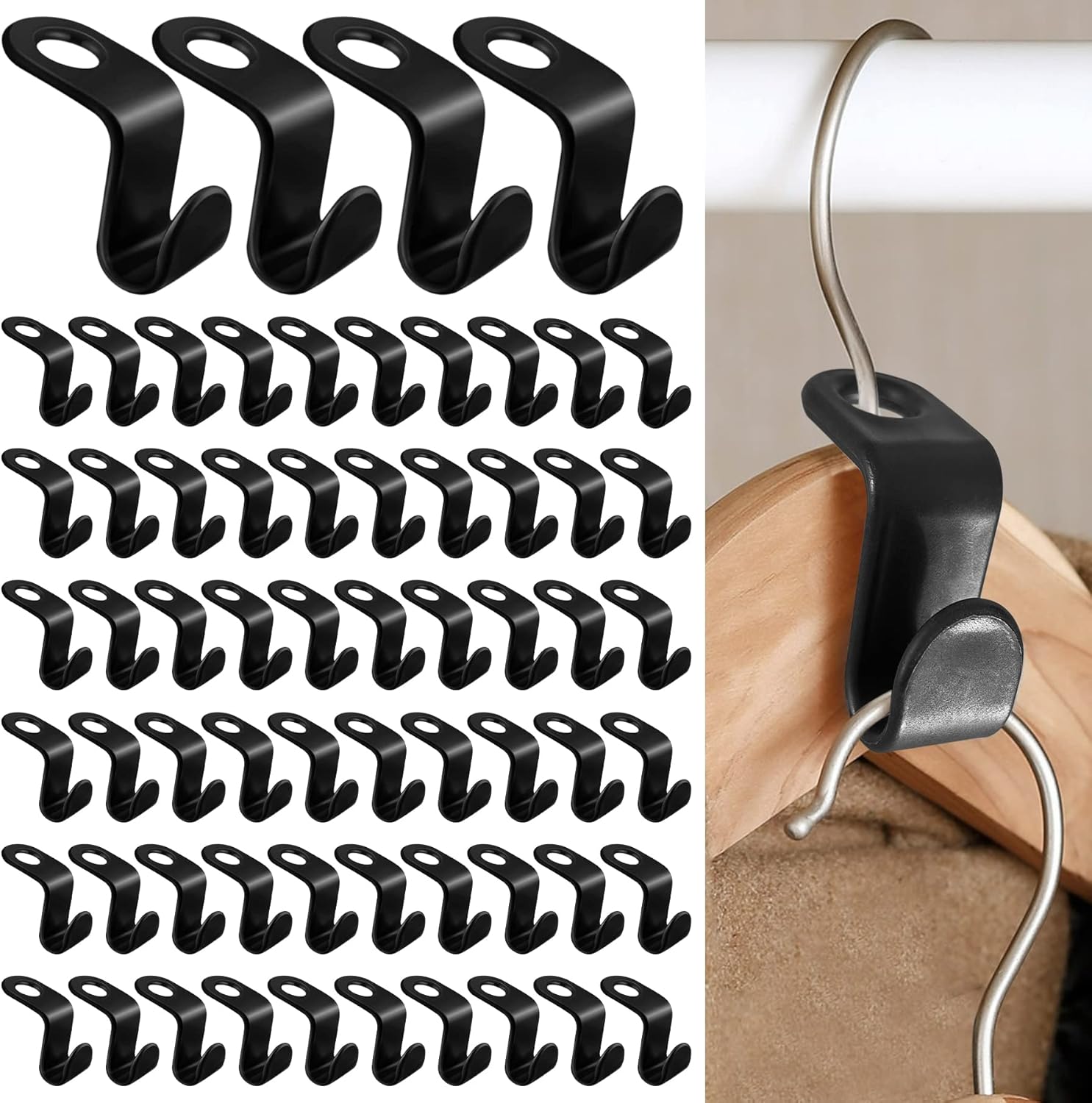 Optimisez Votre Dressing : 62 Mini Cintres en Cascade pour un Rangement Efficace!