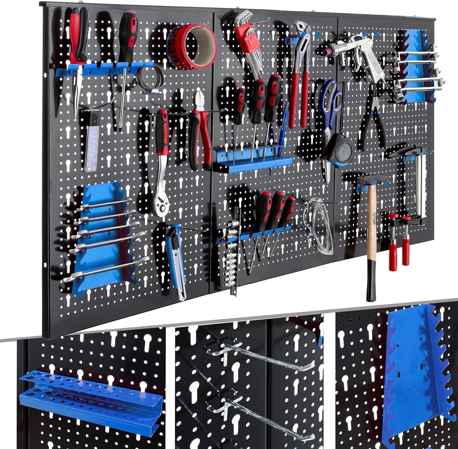 Optimisez votre espace avec la paroi à outils AREBOS : un incontournable pour les bricoleurs!