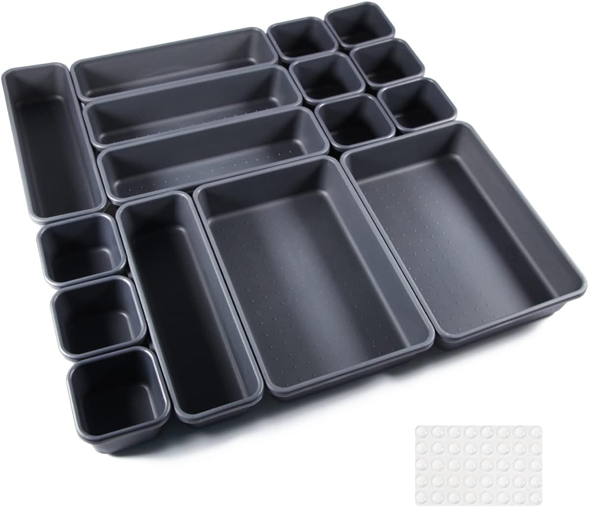 Optimisez Votre Espace avec le 16 Pcs Organisateur Rangement Tiroir – L’Essentiel pour Cuisine et Bureau!