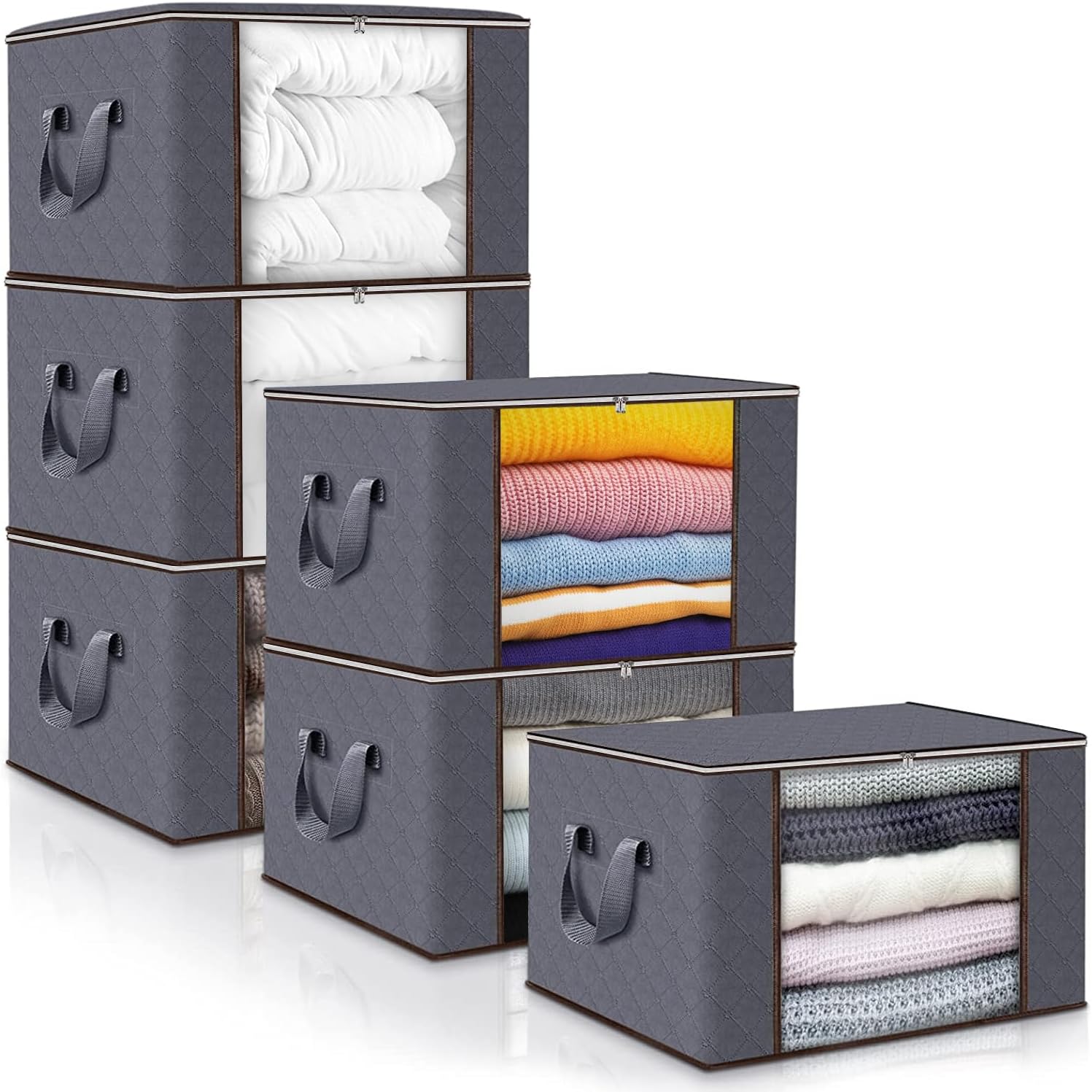 Optimisez Votre Espace avec le Collazoey Lot de 6 Sacs de Rangement !