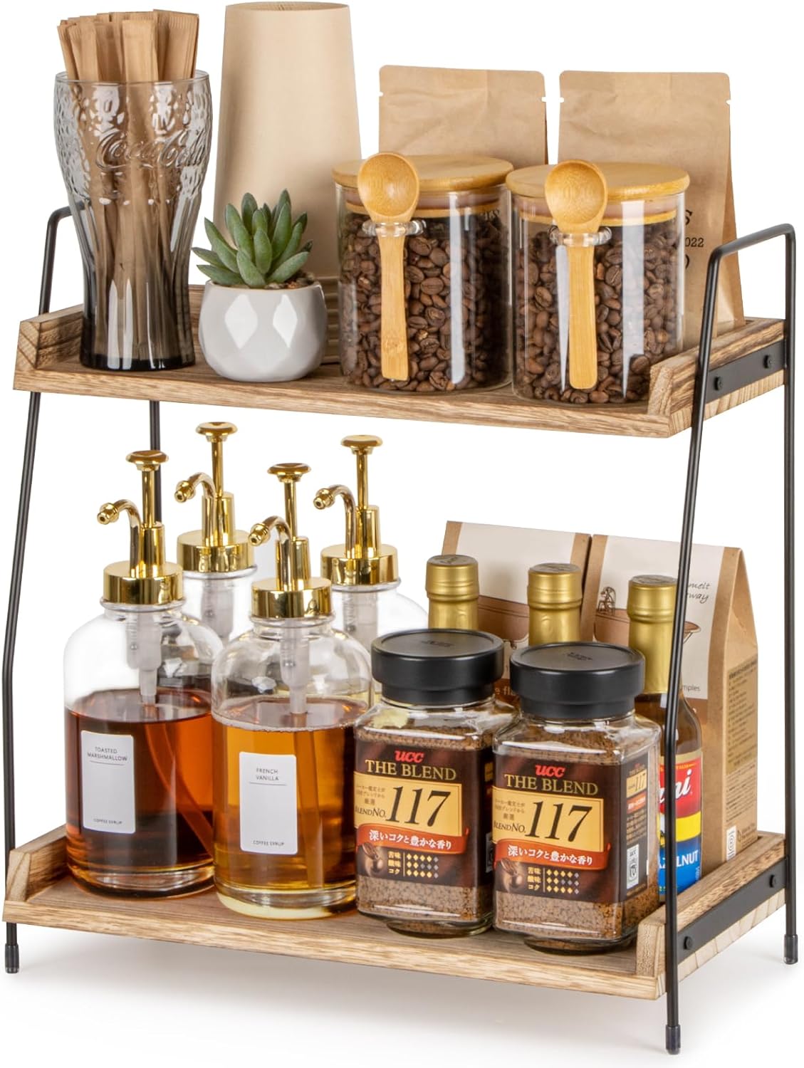 Optimisez Votre Espace avec l’Organisateur de Café ANBOXIT : Élégance et Praticité en Bois Marron!