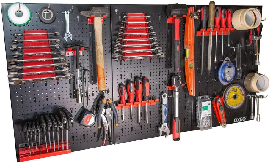 Optimisez votre rangement avec le Lot de 3 Panneaux Acier pour Outils : Évaluation de ce Mur à 74 Outils!