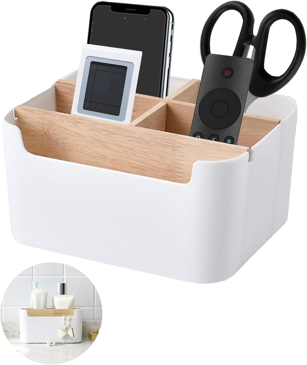 Organiseur de Bureau en Bois : Élégance et Fonctionnalité réunies!