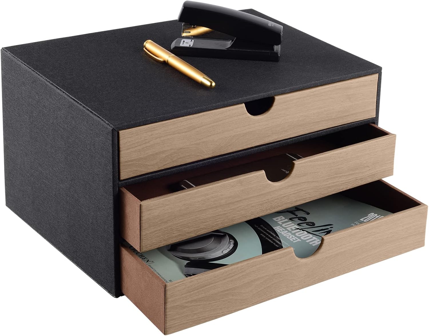 Organisez avec Élégance : Découvrez la Boîte à Tiroirs XNONE en Cuir PU!