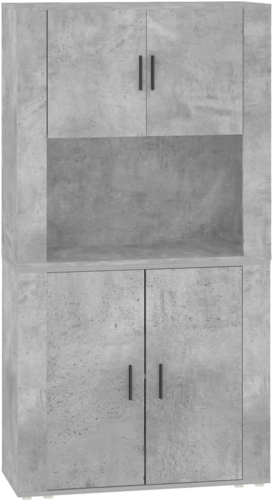 Organisez avec Style : Découvrez le Buffet Haut vidaXL en Gris Béton