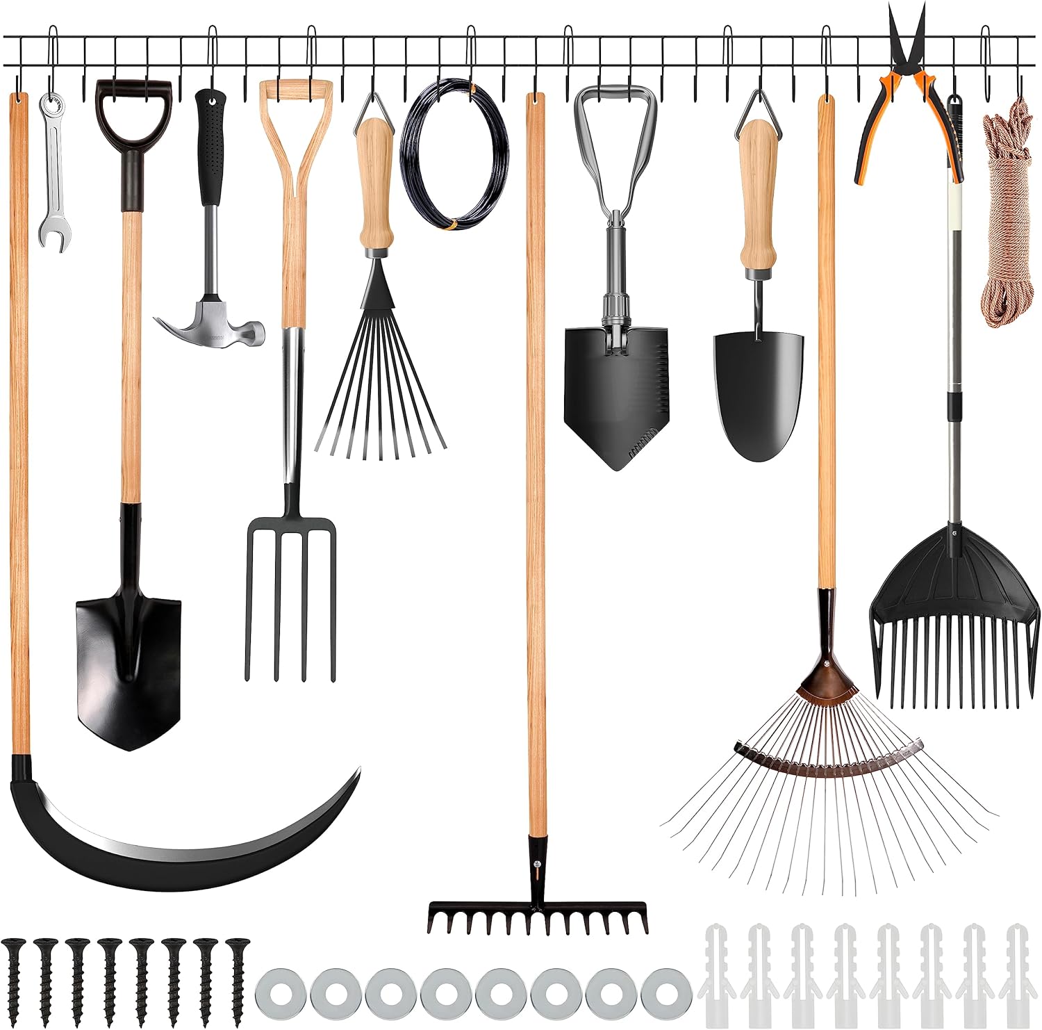 Organisez Votre Espace avec le BELLE VOUS Porte Outils Mural : 4 Pièces pour un Rangement Optimal!