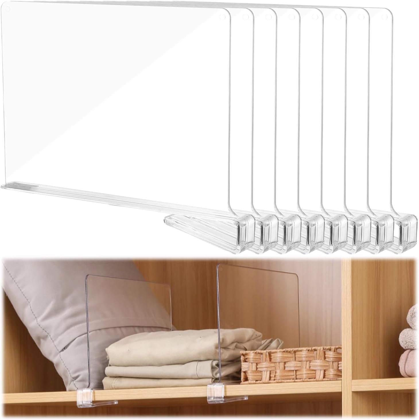 Organisez votre espace : Avis sur les Séparateurs Étagère Acrylique en 8 pièces