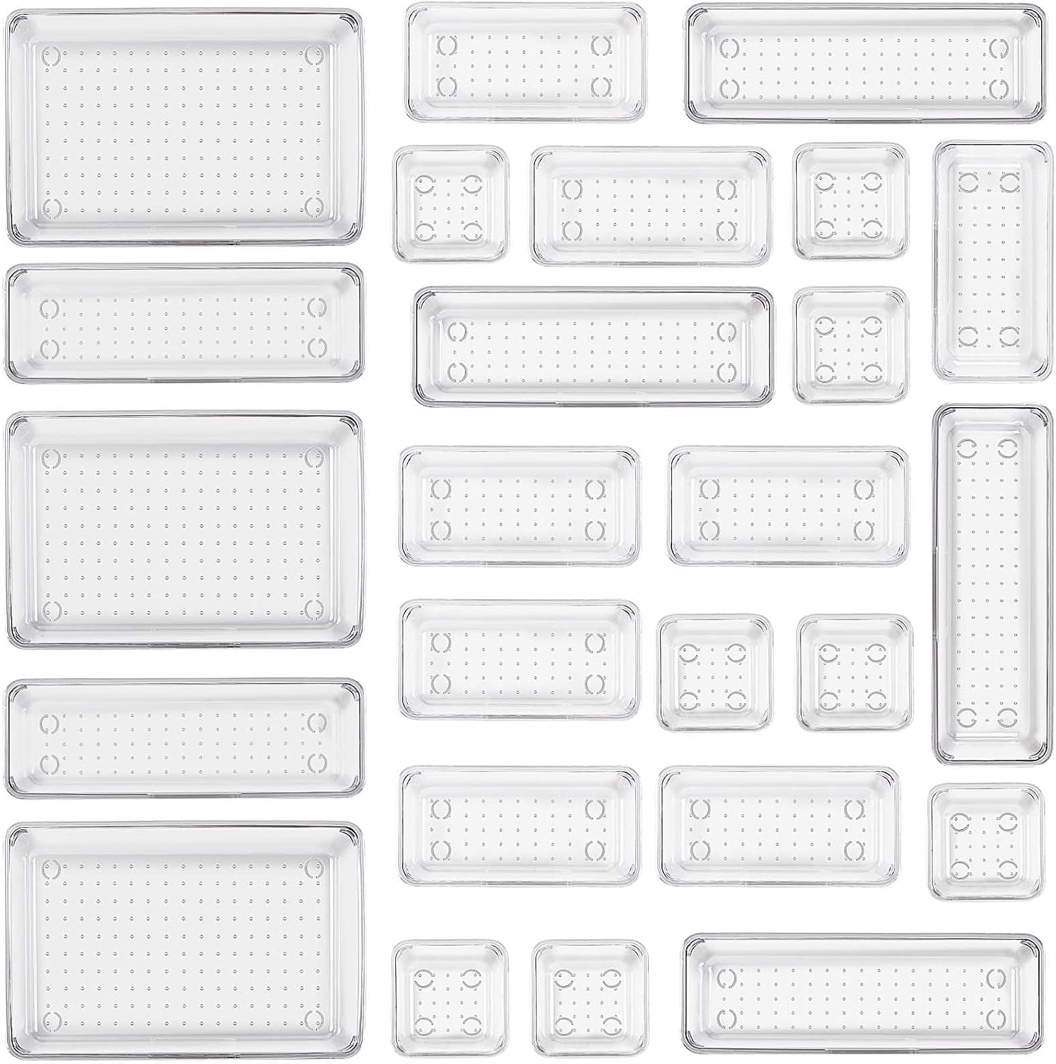 Révélez Votre Espace avec le Lot de 25 Organisateurs de Tiroirs Transparent !