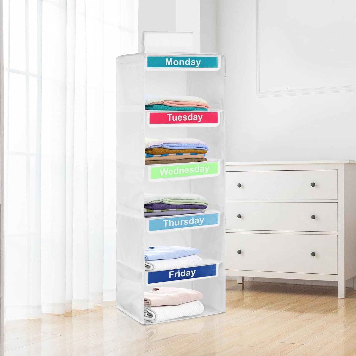 Simplifiez le Rangement avec le BUTORY Organisateur Vêtement Hebdomadaire pour Enfants!
