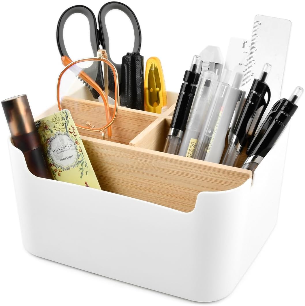 Simplifiez Votre Espace avec l'Organisateur de Bureau USENG : 5 Compartiments Essentiels!