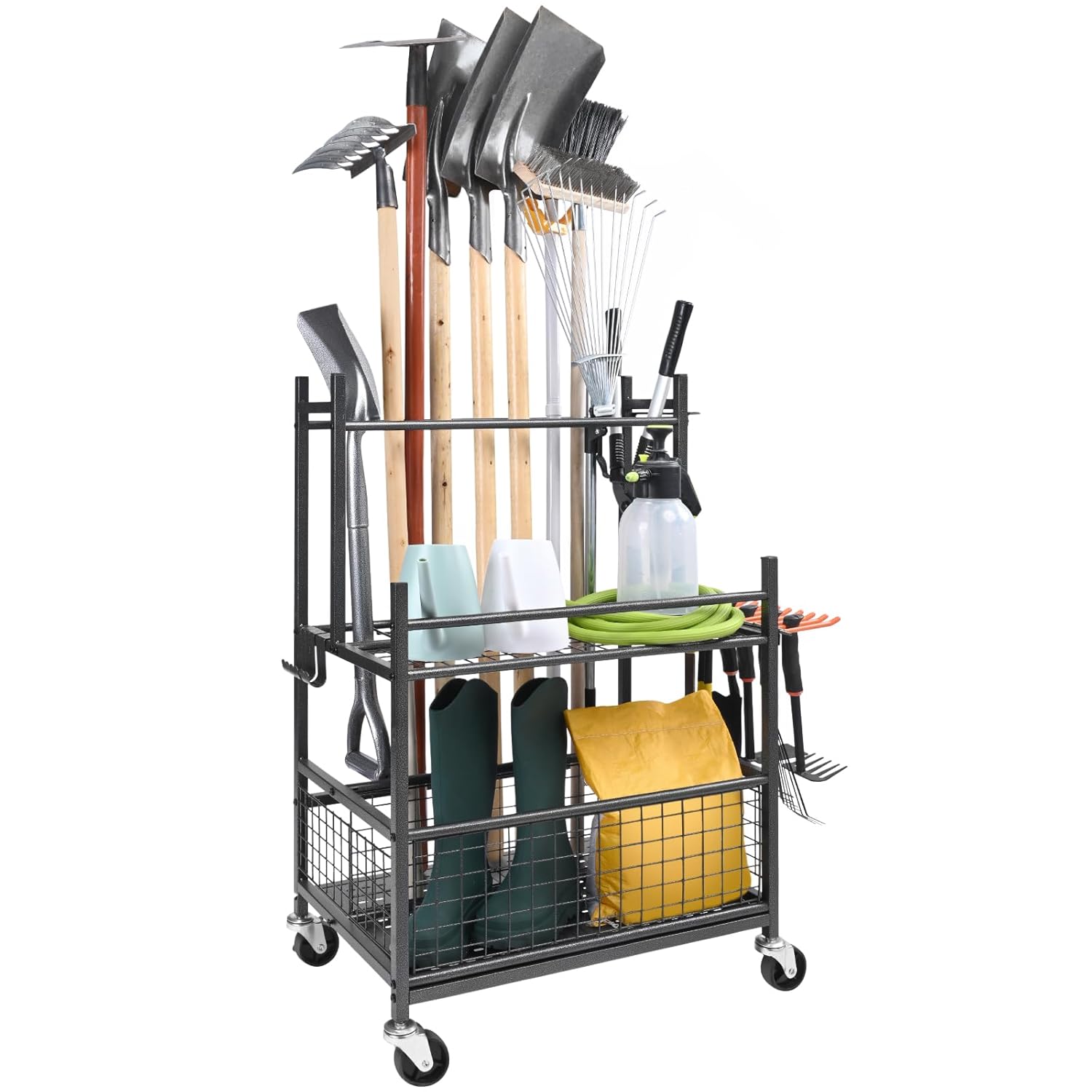 Simplifiez votre rangement avec le VEVOR Support Range Outils de Jardin sur Roulettes