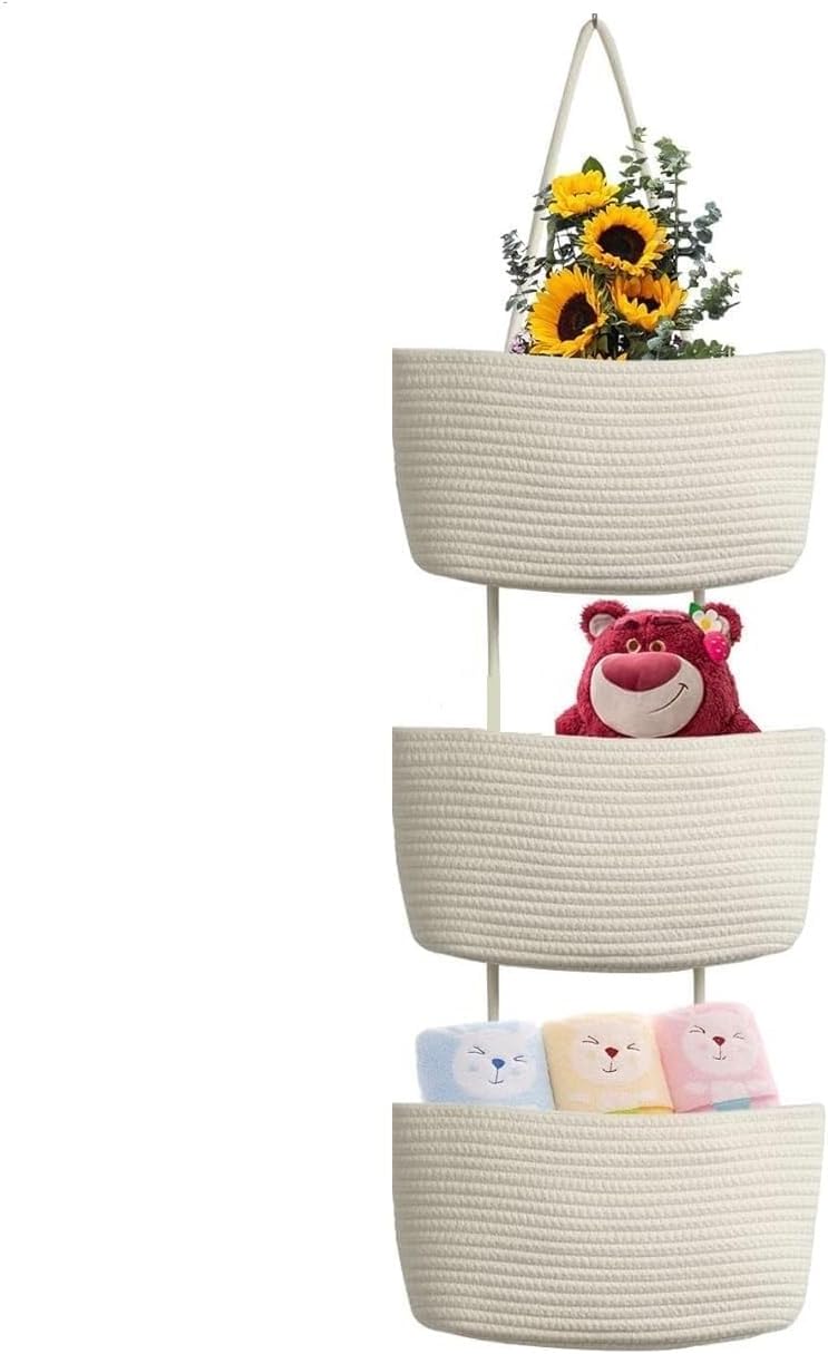 Sonhomay : Transformez votre Espace avec ces Paniers de Rangement Suspendus à 3 Niveaux!