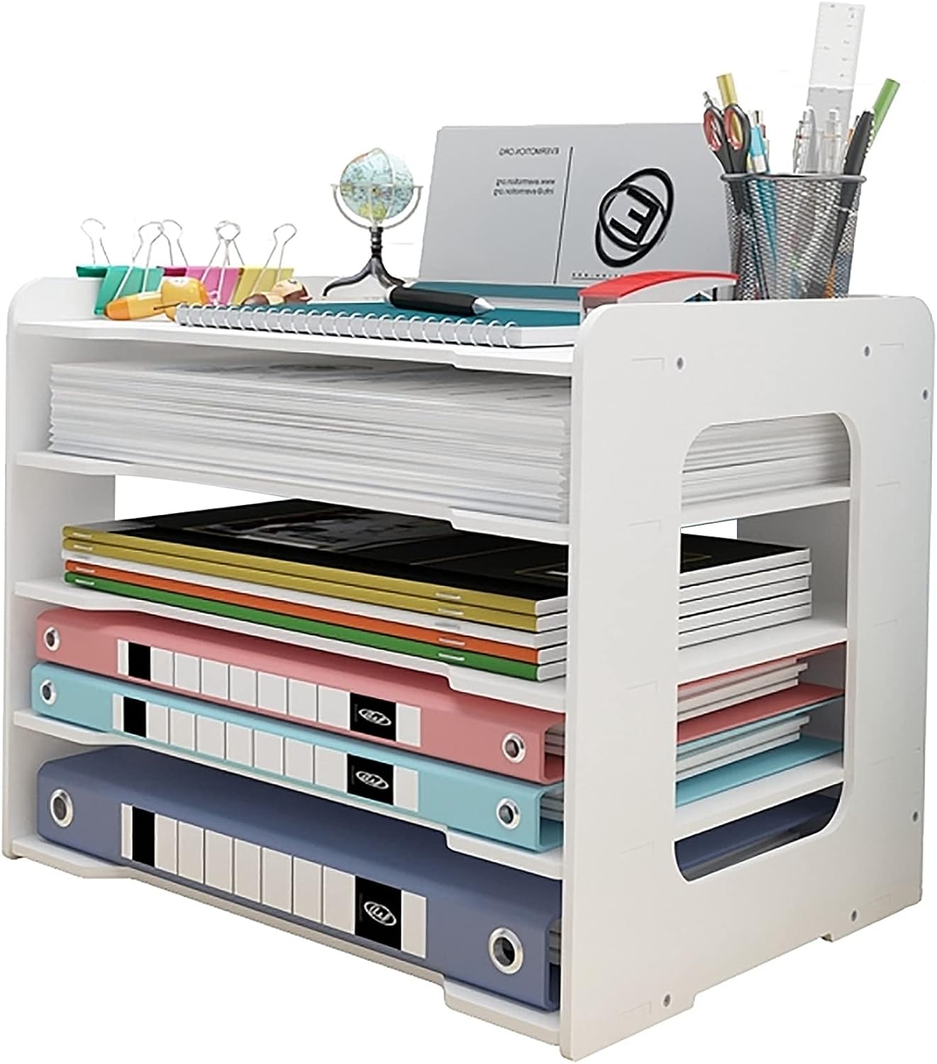 Transformez Votre Bureau avec le Bac à Courrier Hggzeg : L'Organisateur Essentiel en 5 Niveaux!