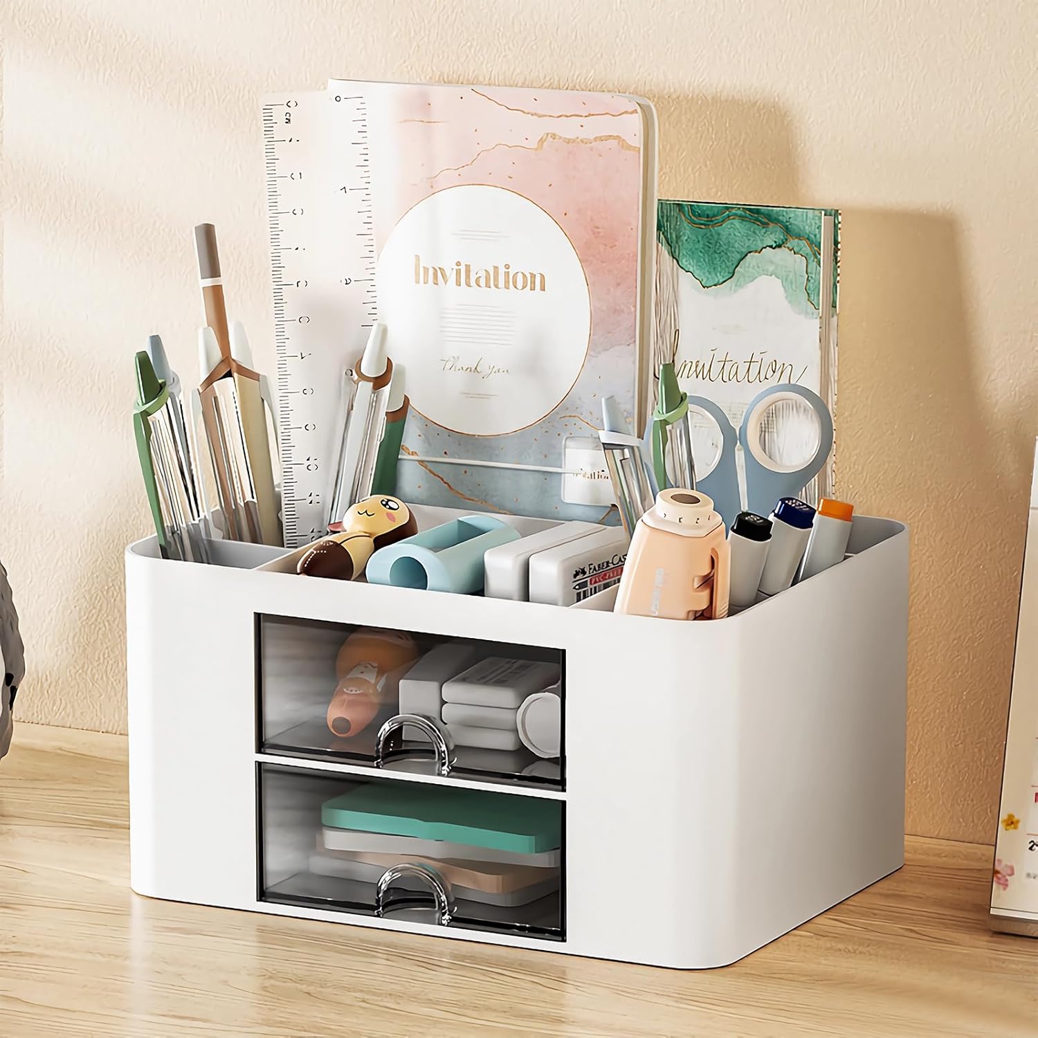 Transformez Votre Espace avec l’Organisateur de Bureau Glovios : 7 Compartiments pour un Rangement Parfait!