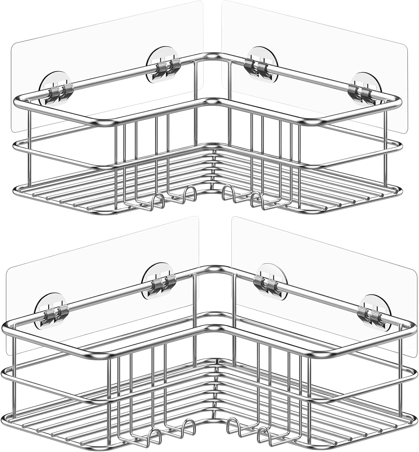 Transformez votre salle de bain avec le lot de 2 étagères de douche Menbyci : robustes et sans perçage !