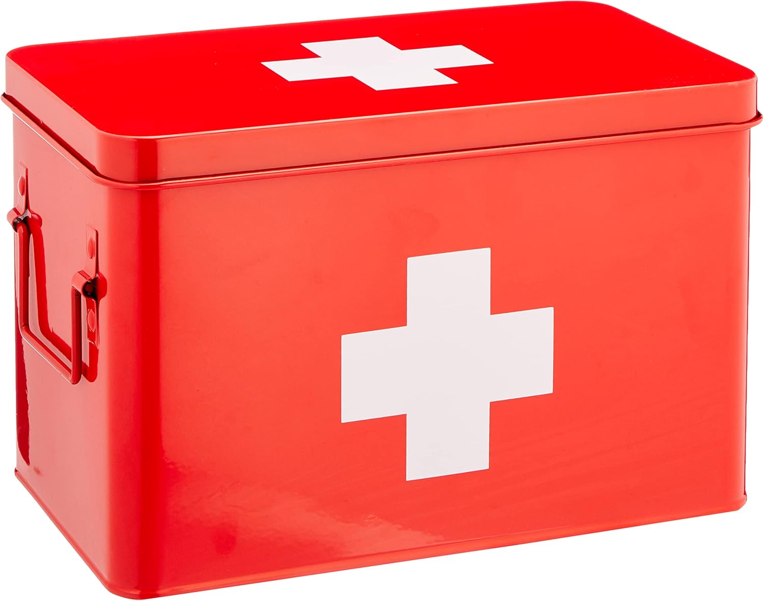 Zeller Present 18116 : La Boîte à Pharmacie en Métal Rouge Pratique et Élégante!