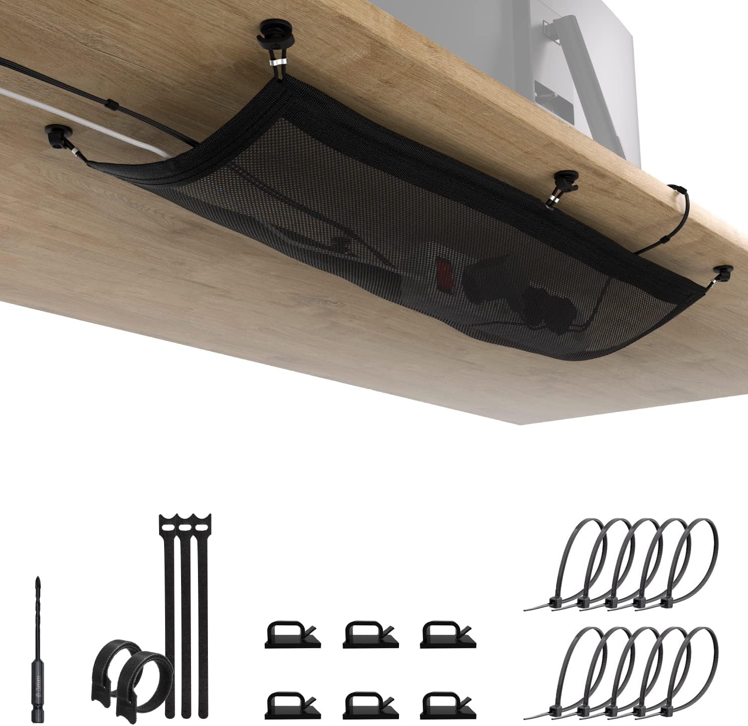 Adoptez l'Ordre avec le Ultimate Setup Filet de Gestion des Câbles!