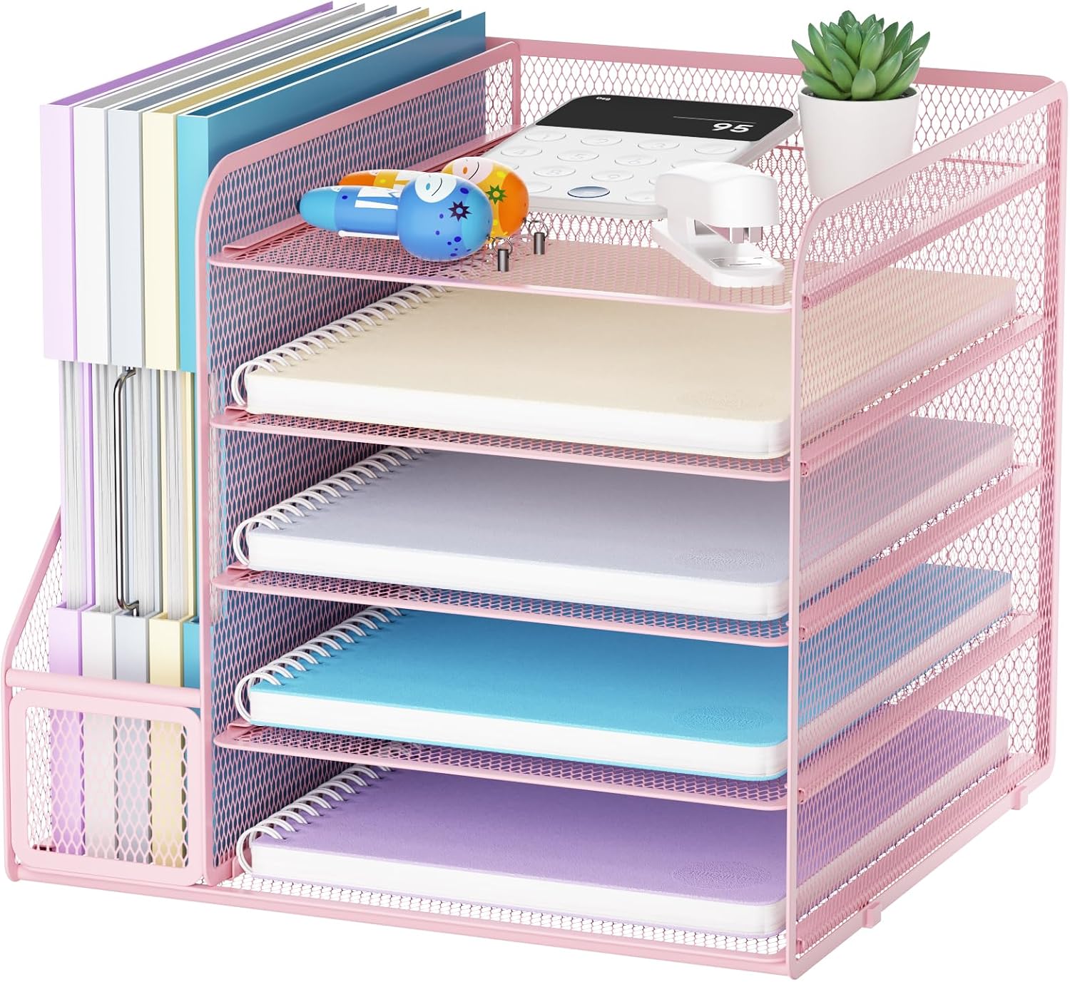 Boostez Votre Espace avec l'Organisateur de Bureau Marbrasse en Rose!