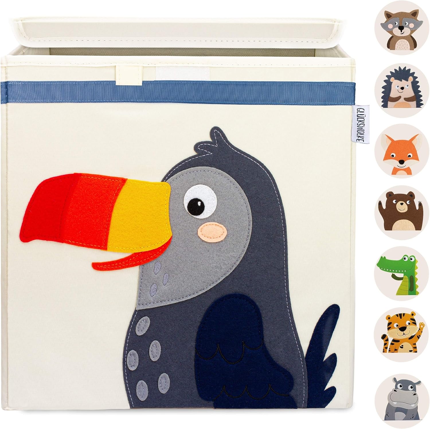 Découvrez la Boite de Rangement Enfant GLÜCKSWOLKE : Design Jungle Animaux pour une Chambre Organisée!