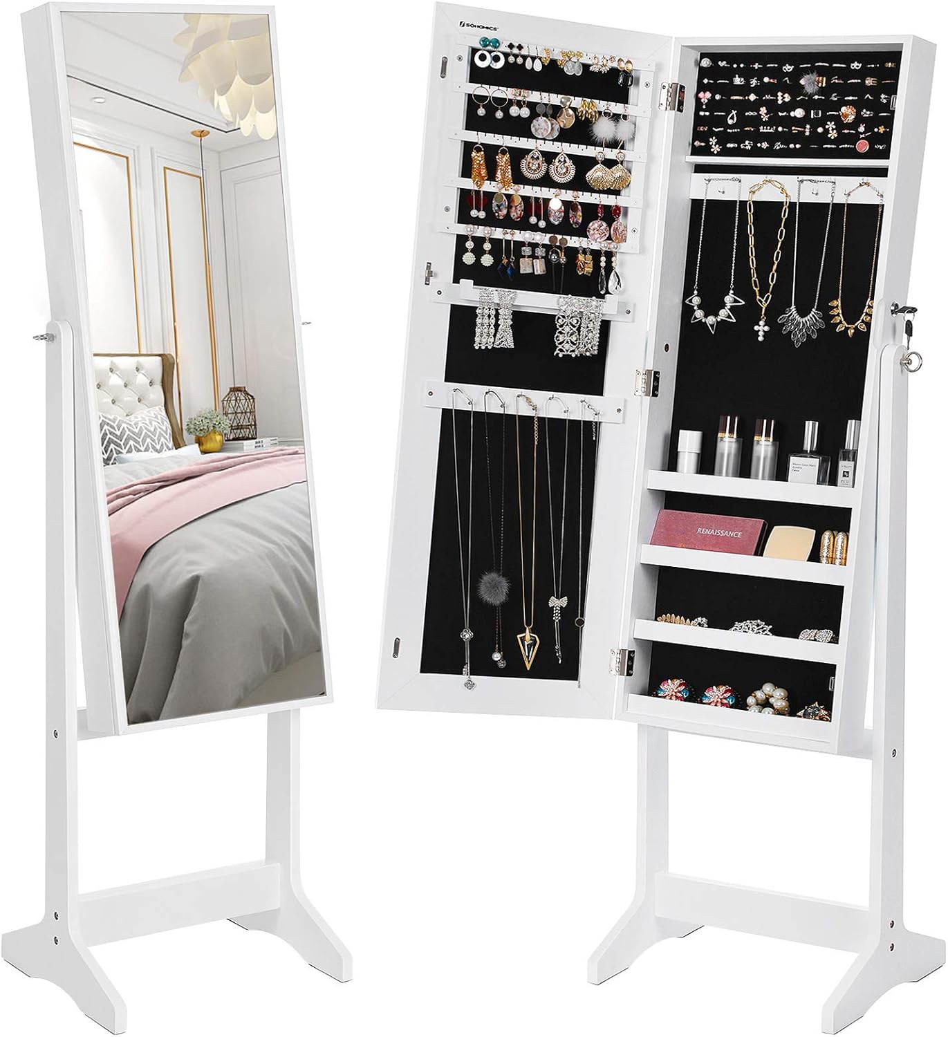 Découvrez le SONGMICS : L’Armoire à Bijoux Élégante et Pratique avec Miroir!