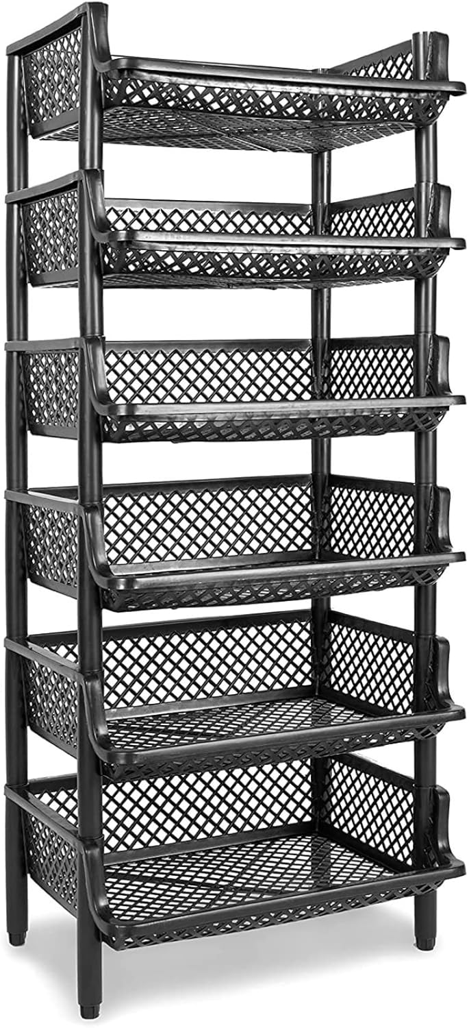Découvrez l'Étagère de Rangement Plastique ARTECSIS : Pratique et Élégante en Noir!