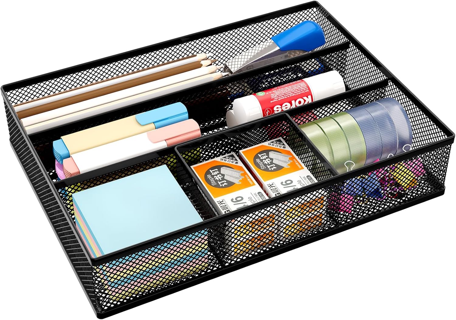 EasyPAG : L’Organiseur de Tiroir en Maille Noir Indispensable pour un Bureau Épuré!