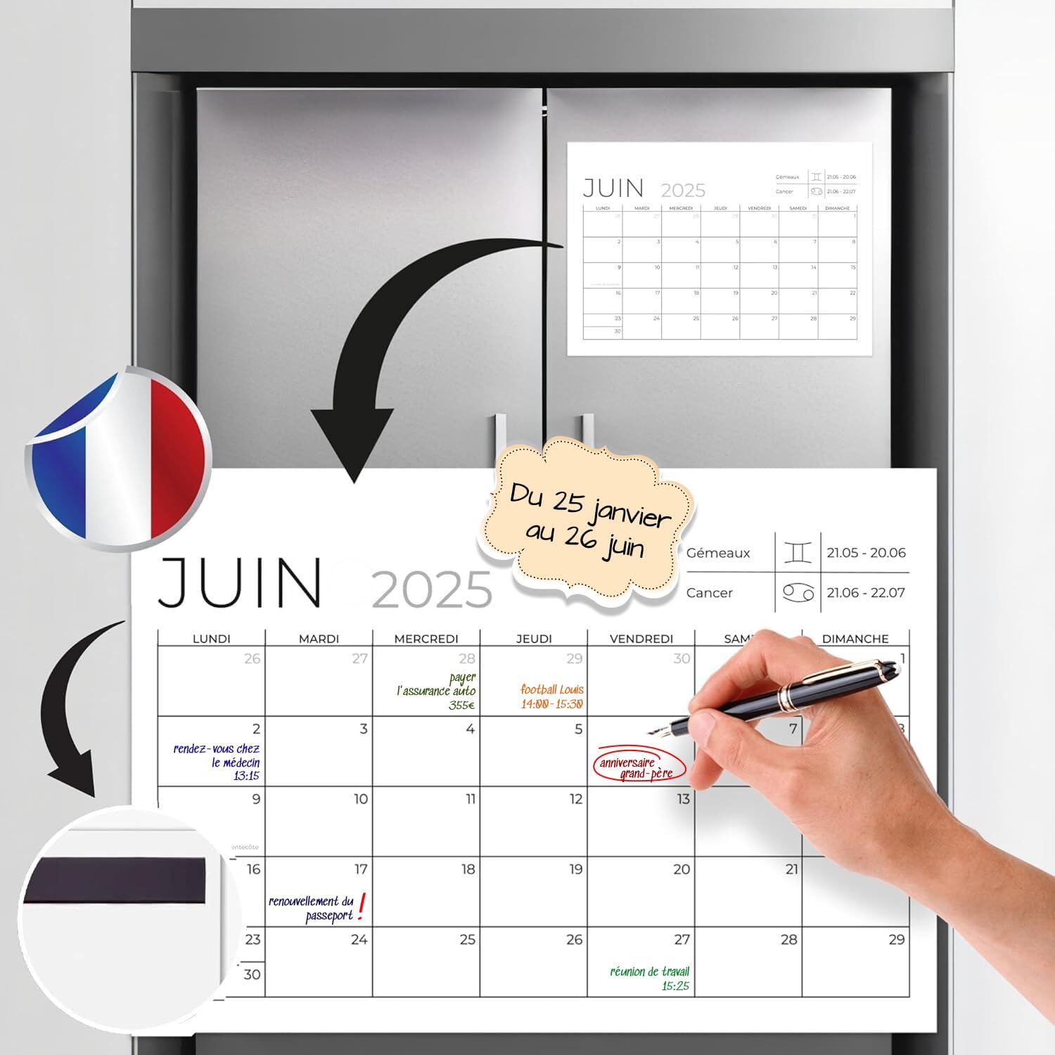 Finoly Calendrier Frigo : Planifiez Votre Année avec Style et Simplicité!