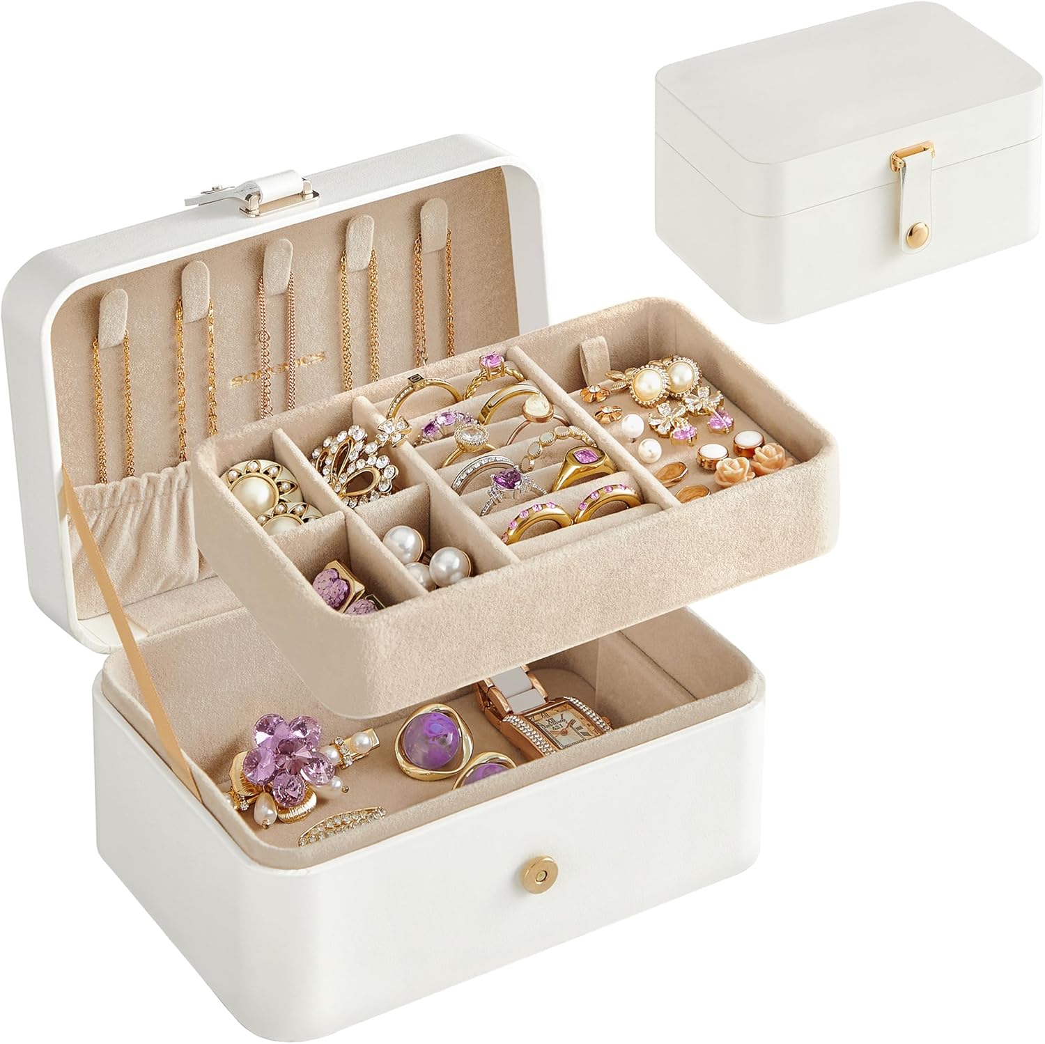 Le SONGMICS Boîte à Bijoux de Voyage : Élégance et Praticité en Un!
