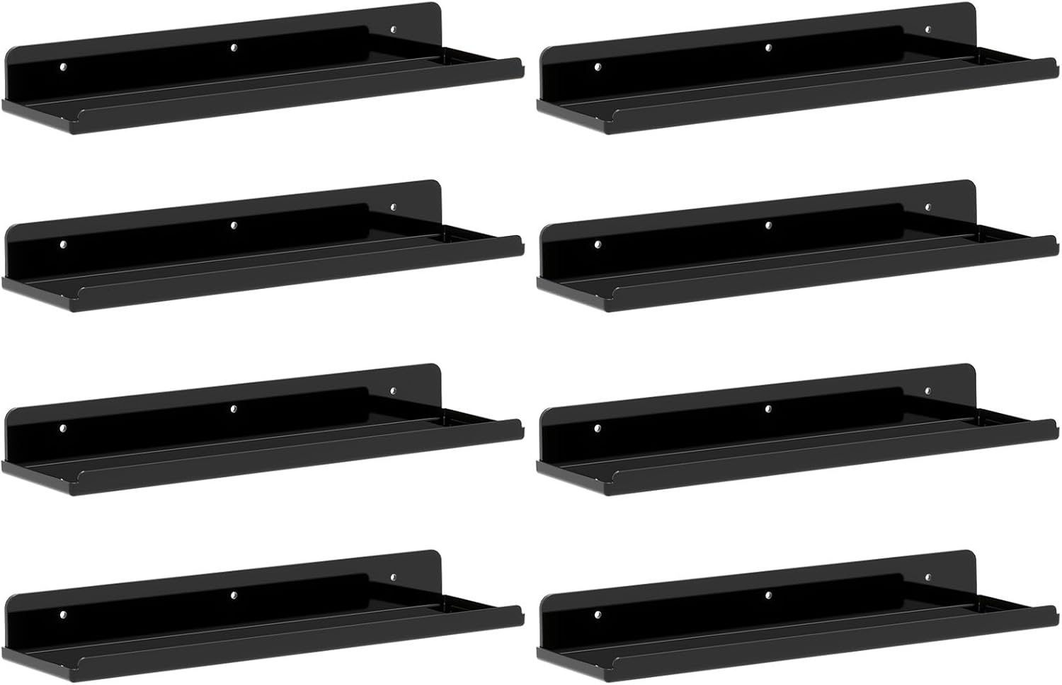 Élevez Votre Décor avec les Étagères Flottantes Lifewit : 8 Pièces en Acrylique Noir!