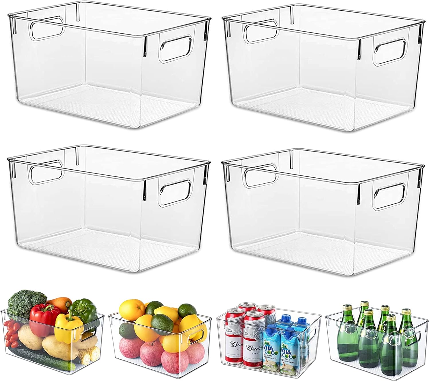 Maximisez votre cuisine avec l'ensemble KJIXYUNG : Organisateurs transparents empilables pour réfrigérateur et garde-manger!