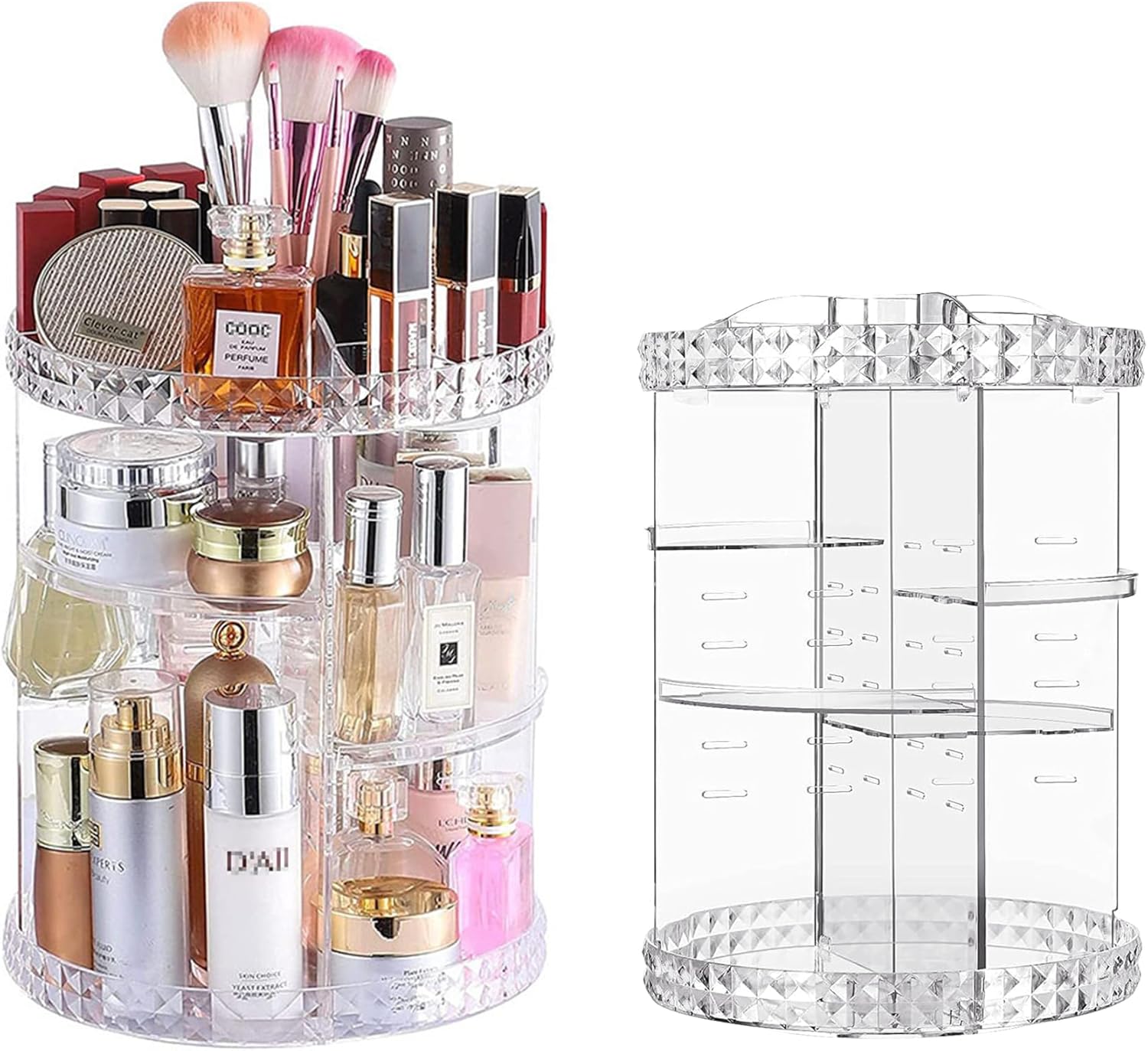 Maximisez Votre Espace avec l’Organisateur de Maquillage Rotatif à 360 Degrés!