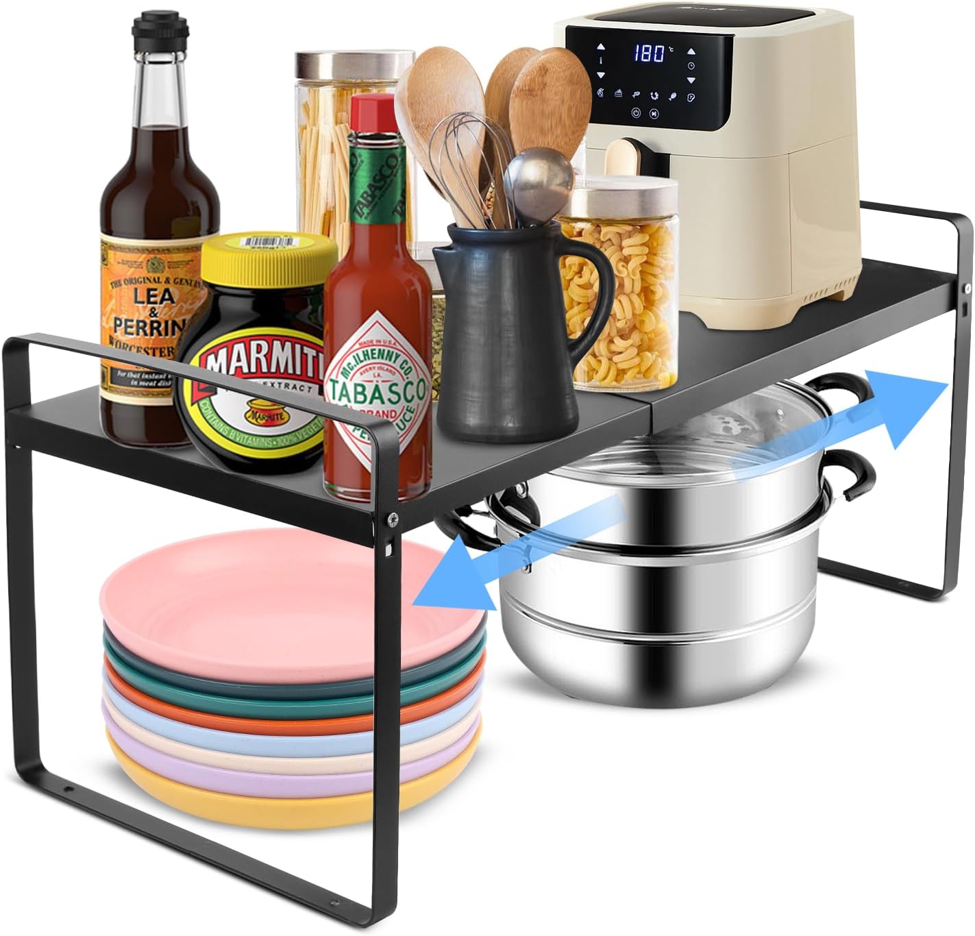 Maximisez votre espace : L'Étagère Extensible NVIYAM pour une Cuisine et Salle de Bain bien Organisées!