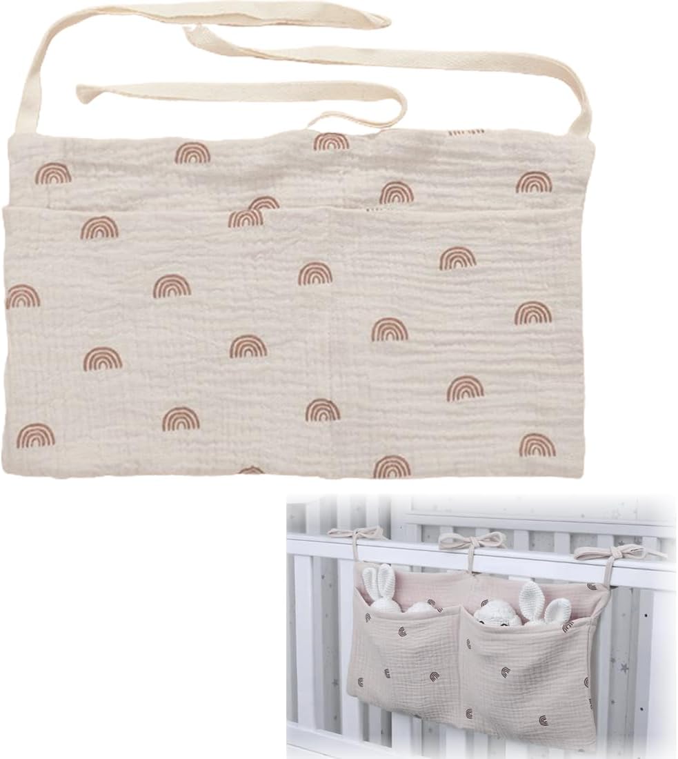 Optimisez le Rangement de Bébé avec le Sac de Couches WHYCNJL en Beige Arc-en-Ciel!