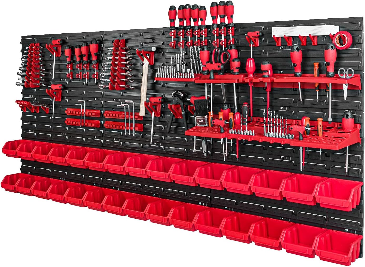 Optimisez Votre Atelier avec le PAFEN Panneau Mural Porte-Outils - 30 Pièces de Rangement Efficace!
