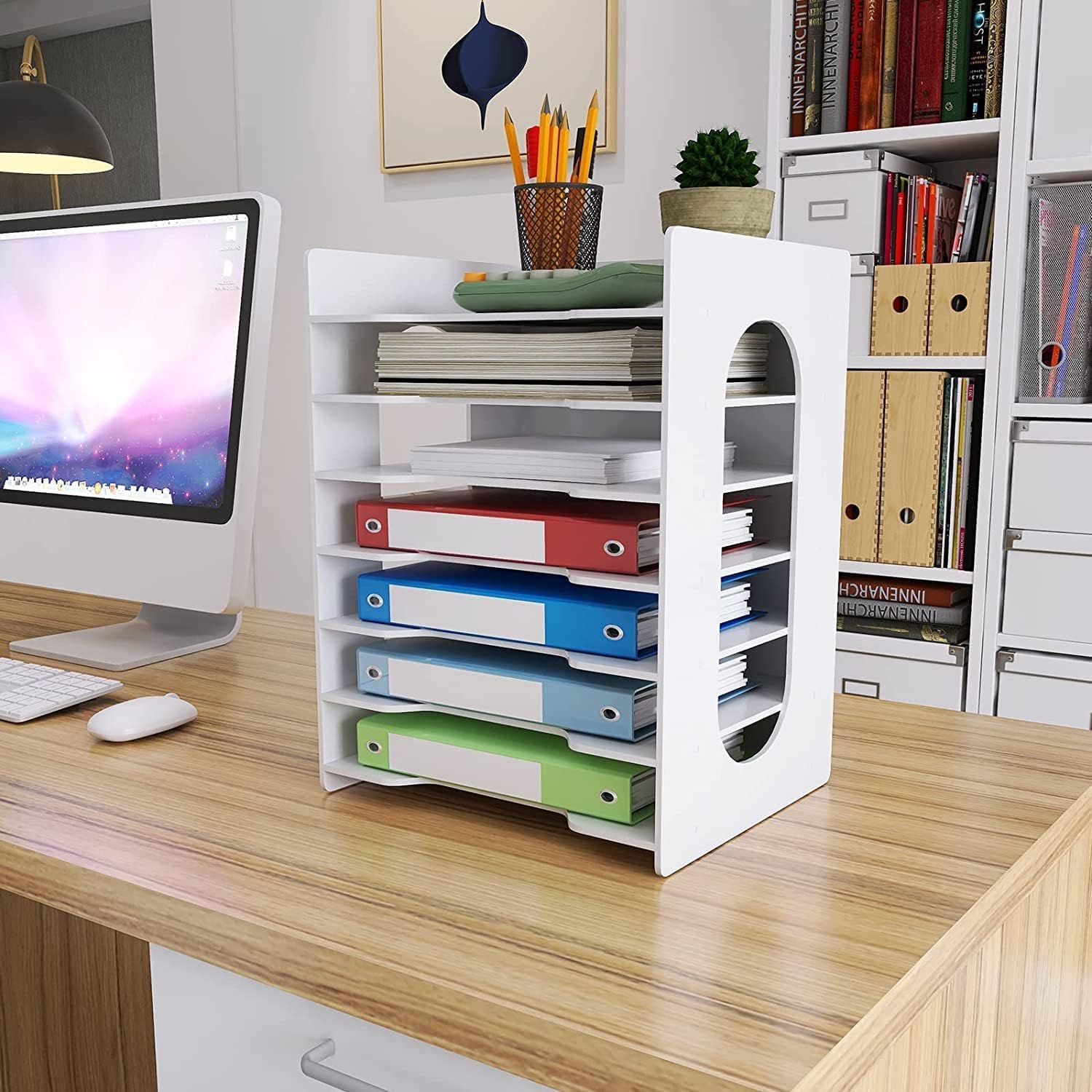 Optimisez Votre Bureau avec le PUNCIA : L’Organisateur de Rangement Essentiel en 7 Niveaux!