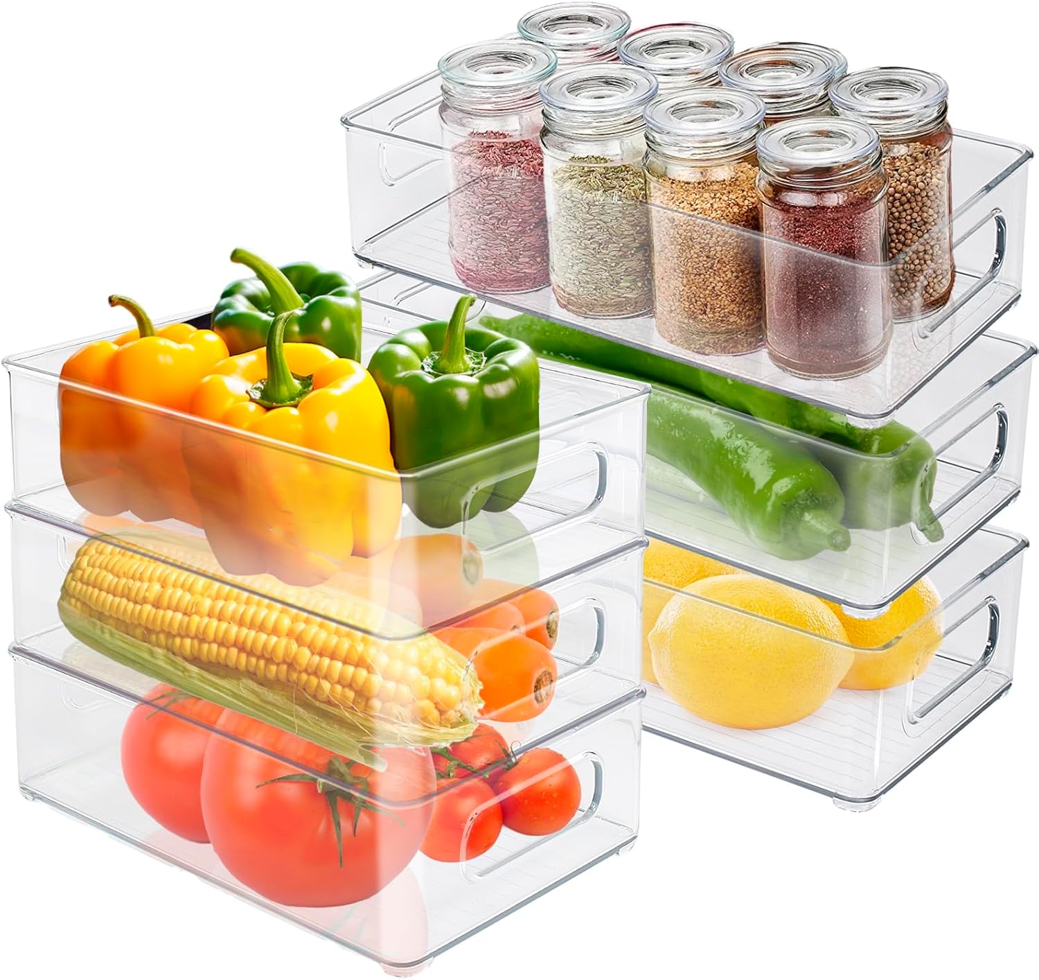 Optimisez Votre Cuisine avec KJIXYUNG : L'Ensemble d'Organisateurs de Réfrigérateur Transparent !