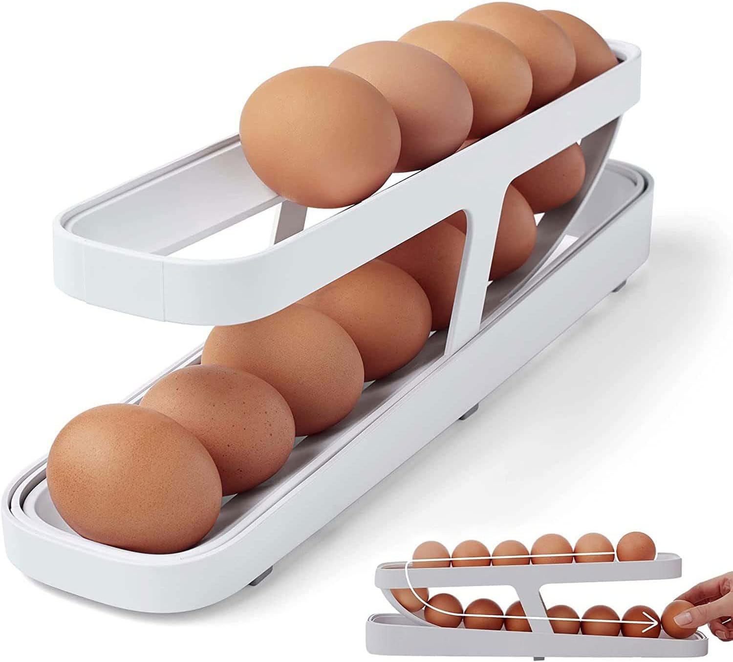 Optimisez Votre Cuisine avec le Rangement 2 Niveaux pour Boîte à Oeufs !