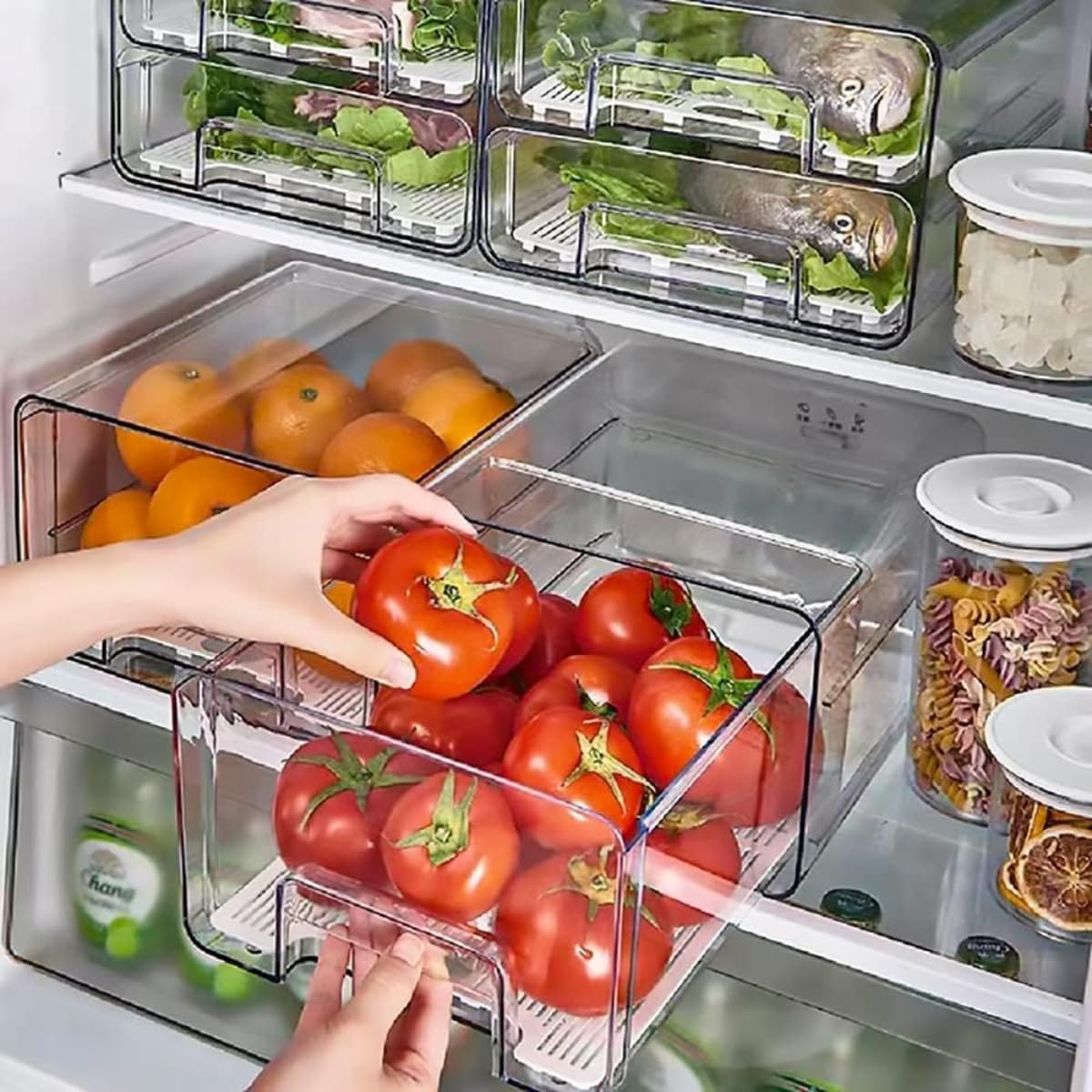 Optimisez Votre Cuisine avec le Tiroir de Rangement Épzai pour Réfrigérateur!