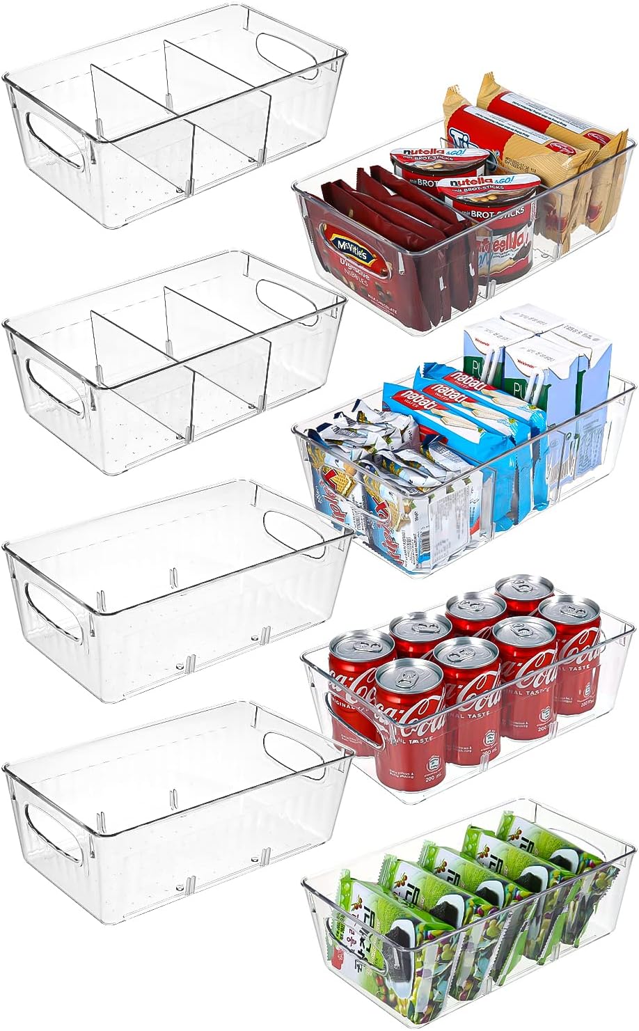 Optimisez Votre Cuisine : Avis sur le Lot de 8 Rangement Frigo Transparent Empilable