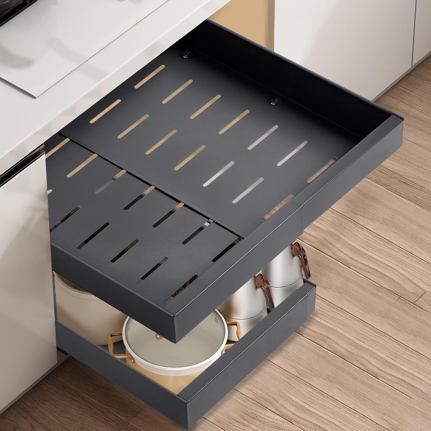 Optimisez Votre Cuisine : Avis sur le Paquet de 2 Tiroirs Coulissants Adhesifs!