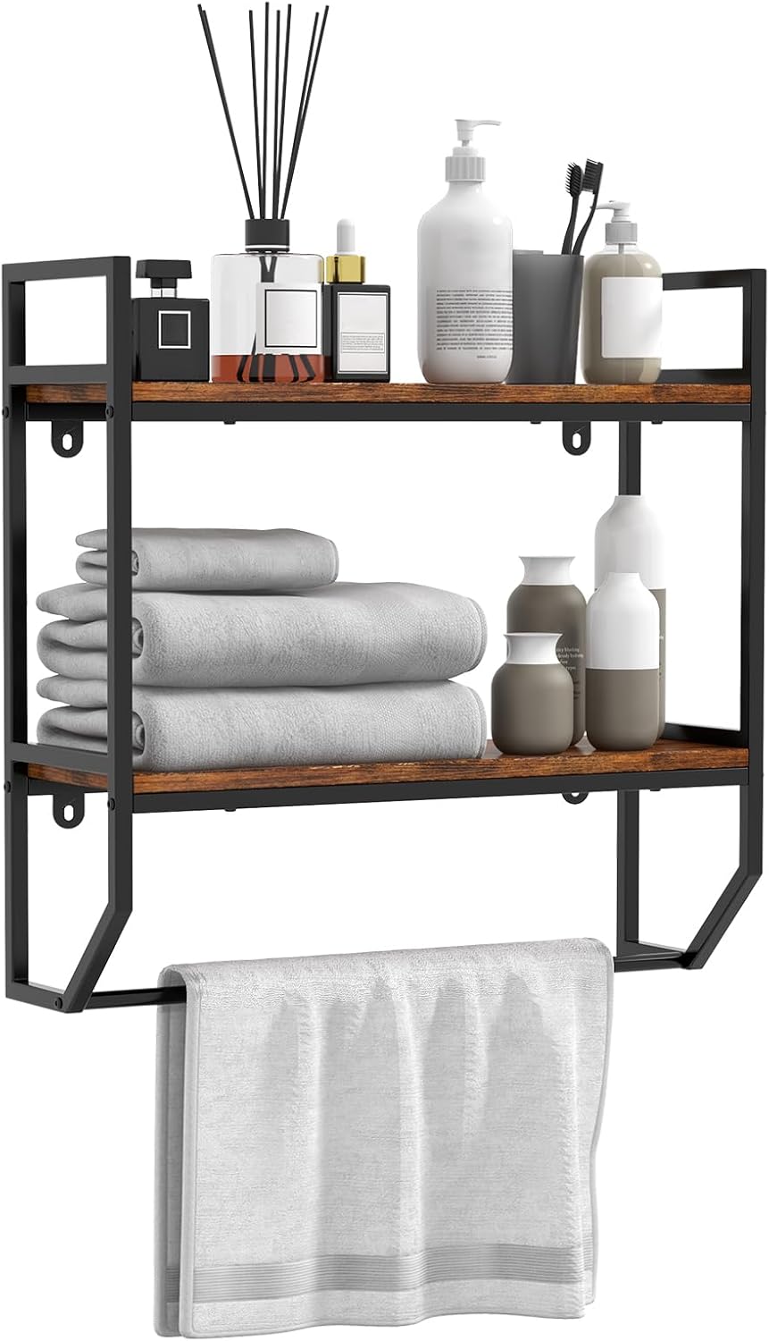 Optimisez Votre Espace avec le LIFEZEAL Etagère Murale en Bois et Métal!