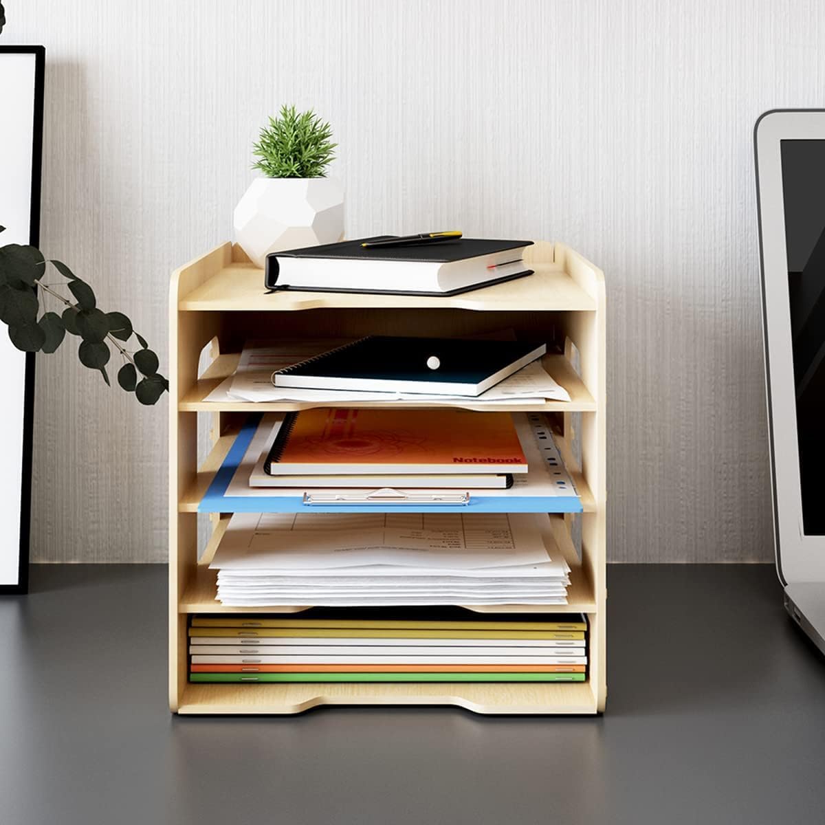 Optimisez Votre Espace avec le PUNCIA Organisateur de Bureau à 5 Niveaux !