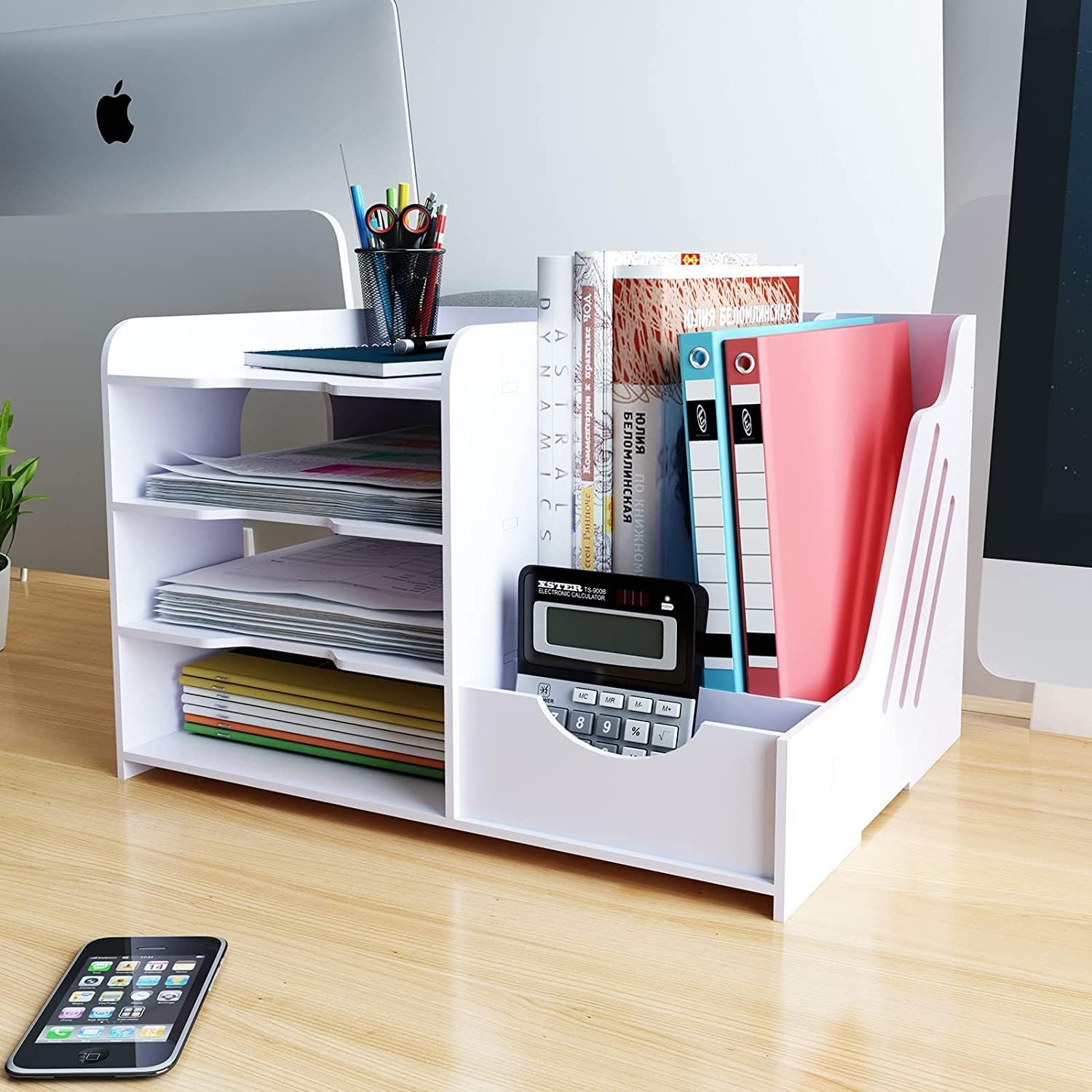 Optimisez Votre Espace avec le PUNCIA Organisateur de Bureau Multifonctionnel!